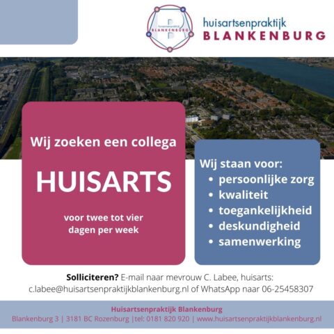 20210504 Vacature HA Huisartsenpraktijk Blankenburg 20210504 Vacature HA Huisartsenpraktijk Blankenburg
